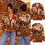 Autumn Farmhouse Christmas Knitted Cardigan, Sunflower Sweater