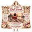 Personalized To My Best Friend Hooded Blanket, Sunset Lake Dock Birthday Gift