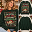 I'm Eating Junk And Watching Rubbish Christmas Cat Sweatshirt