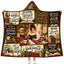 Cozy Book Lover Hooded Blanket, Bookworm Reading Blanket Bookish Gift Women