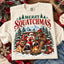 Merry Squatchmas Sweatshirt – Funny Bigfoot & Santa Campfire Crewneck