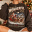 Vintage Night Before Christmas Santa Sleigh Sweatshirt, Winter Sweater Outfit