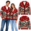 Personalized Couple Name Nordic Holiday Christmas Knitted Cardigan, Cozy Winter Outfit Sweater