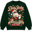 Funny Dirty Shirley Cat Christmas Sweatshirt, Retro Santa Kitty Cocktail Ugly Xmas Sweater