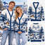 Personalized Name Finland Winter Christmas Knitted Cardigan, Cozy Winter Outfit Sweater