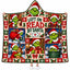 Left On Read By Santa Christmas Green Monster Hooded Blanket, Festive Gift