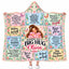 Personalized Sending You A Big Hug Hooded Blanket - Floral Inspirational Quotes Fleece Throw Gift
