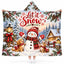 Cozy Let It Snow Winter Hooded Blanket - Cute Snowman, Golden Puppy & Tabby Kitten Fleece Blanket, Christmas Gift