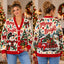 Merry & Bright Christmas Knitted Cardigan, Cozy Winter Outfit Sweater