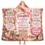 To My Daughter Hooded Blanket - Pink Floral Pink Butterfly Fleece Throw Gift from Mom