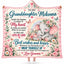 Personalized To My Granddaughter Hooded Blanket - Cute Elephant Floral Fleece Throw Gift from Grandma