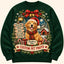 Custom Dog Photo Christmas Sweatshirt, Retro Santa Paws Golden Retriever Ugly Sweater