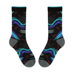 Aqua 2025 Sneaker Match Socks – Air Jordan 8 Retro Inspired Mid-Cut Crew Socks
