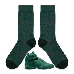 Bin 23 Sneaker Match Socks – Air Jordan 8 Retro Inspired Mid-Cut Crew Socks