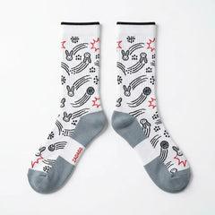 Bugs Bunny 2025 Sneaker Match Socks – Air Jordan 8 Retro Inspired Mid-Cut Crew Socks