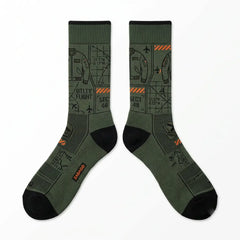 Take Flight Sneaker Match Socks – Air Jordan 8 Retro Inspired Mid-Calf Crew Socks