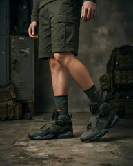Take Flight Sneaker Match Socks – Air Jordan 8 Retro Inspired Mid-Calf Crew Socks