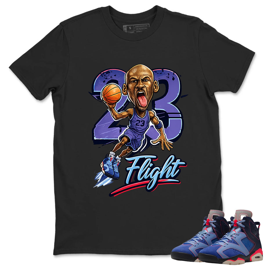 23 Flight MJ Shirt To Match Air Jordan 6 x Awake NY Midnight Navy Unisex Cotton Graphic Tee