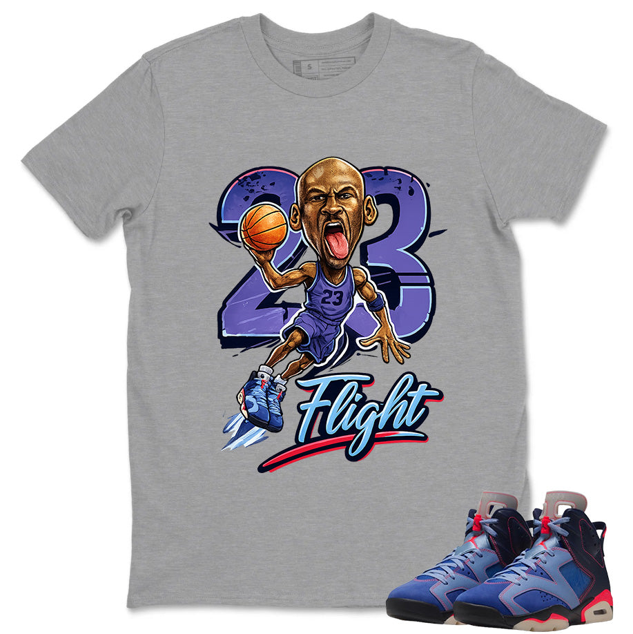 23 Flight MJ Shirt To Match Air Jordan 6 x Awake NY Midnight Navy Unisex Cotton Graphic Tee
