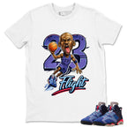 23 Flight MJ Shirt To Match Air Jordan 6 x Awake NY Midnight Navy Unisex Cotton Graphic Tee