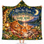 Personalized After the Rain Rainbow Hooded Blanket, Night Woodland Baby Gift
