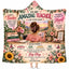 Personalized To My Amazing Teacher Hooded Blanket, Custom Big Hug Gift