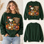 Football Sweet Fall Sweatshirt – Cute Game Day Dog & Pumpkins Crewneck