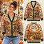 Fall Is My Favorite Season Pumpkin & Sunflower Knitted Cardigan Sweater for Women