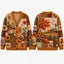 Autumn Patchwork Christmas Knitted Cardigan, Autumn Sweater