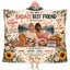 Personalized To My Badass Best Friend Hooded Blanket, Custom Soul Sister Gift