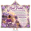 Personalized To My Best Friend Hooded Blanket, Purple Lavender Sunset Dock Gift