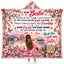 Personalized To My Bestie Hooded Blanket, Pink Cherry Blossom Sister Birthday Gift