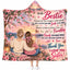 Personalized To My Bestie Hooded Blanket, Custom Soul Sister Birthday Gift