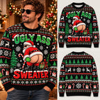 Funny Mooning Santa Ugly Ass Sweater Christmas Party