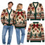 Personalized Christmas Knitted Cardigan, Custom Name Ornament Bow Sweater