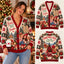 Cozy Christmas Besties Make The Season Brighter Christmas Knitted Cardigan, Cozy Winter Outfit Sweater
