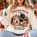Cozy Christmas Biscuits Bakery Sweatshirt, Winter Sweater Outfit