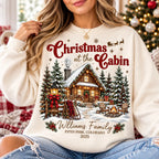 Personalized Family Name Christmas at The Cabin William Family Sweatshirt, Winter Sweater Outfit