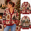 Cozy Farmhouse Cookies Christmas Knitted Cardigan, Snowman Autumn Sweater