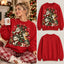 Christmas Tree Kittens Sweatshirt – Cute Playful Cats Decorating Tree Crewneck