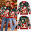 Matching Couple Christmas Sweater Snowman & Golden Retriever