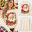 Cute Bookworm Christmas Trees & Hot Cocoa Graphic Christmas Sweatshirt