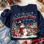 It's The Most Wonderful Time Of The Year Snowman Christmas Sweatshirt, Winter Sweater Outfit