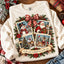 Vintage Santa & Snowman Christmas Sweatshirt, Winter Sweater Outfit