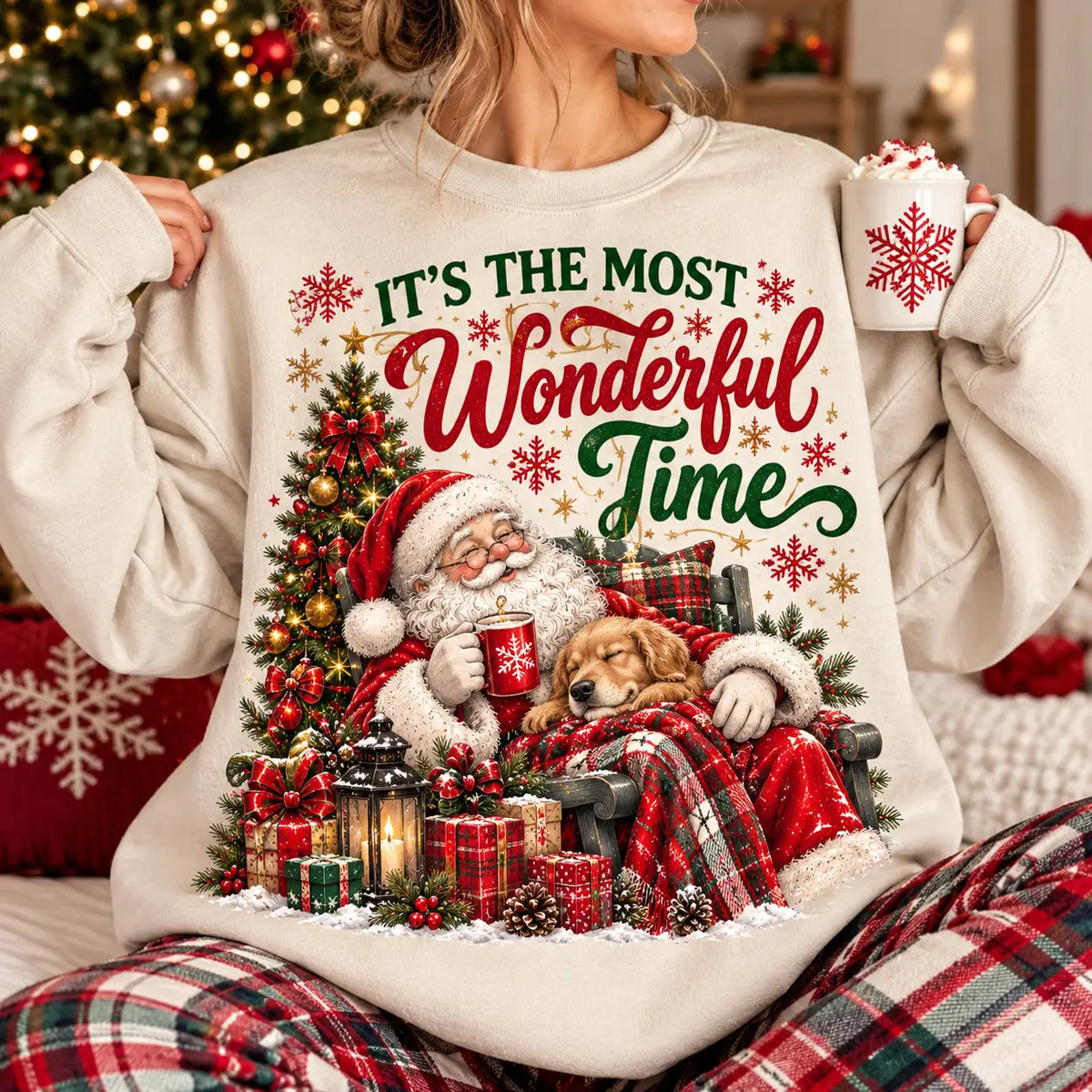 It's The Most Wonderful Santa House Christmas Sweatshirt, Winter Sweater Outfit