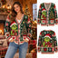 Cozy Grinch Christmas Knitted Cardigan, Festive Winter Outfit Sweater