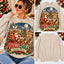 Holly Jolly Christmas Market Nostalgic Village Graphic Sweatshirt