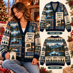 Personalized Lake Life & Fishing Knitted Cardigan Sweater