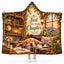 Just One More Chapter Hooded Blanket, Sleeping Dog Cat Book Lover Reading Gift
