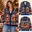 Personalized "A Man And His Dog" Christmas Knitted Cardigan Sweater